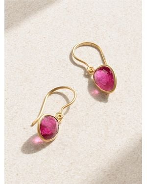 Pippa Small 18-Karat Tourmaline Earrings - Pink