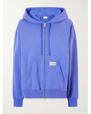 Aimé Leon Dore Appliquéd Cotton-Jersey Hoodie - Blue