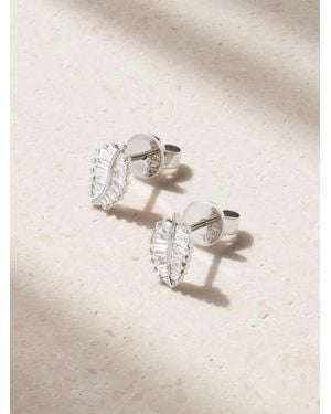 Anita Ko Palm Leaf Small 18-Karat Diamond Earrings - Natural
