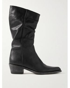 KHAITE Clive Leather Boots - Black