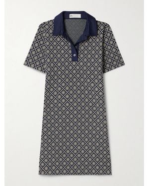 Tory Sport Jacquard-Knit Mini Dress - Blue