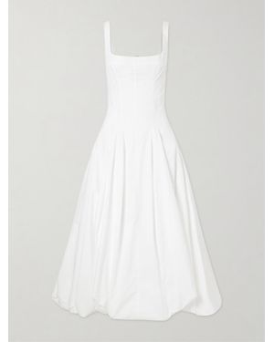 Jonathan Simkhai Hally Bubble Cotton-Blend Midi Dress - White
