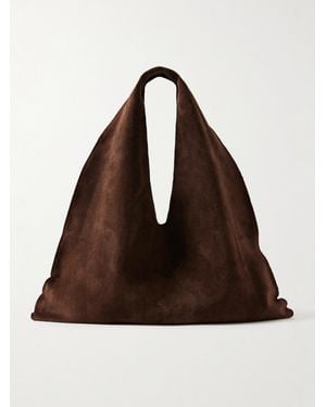 The Row Bindle Small Suede Shoulder Bag - Brown
