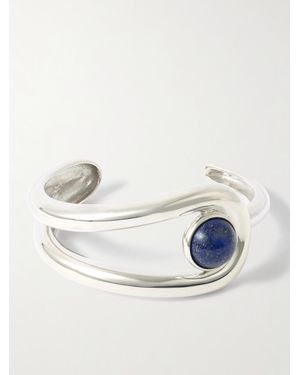 AGMES Becky Recycled Sterling Lapis Lazuli Cuff - Blue