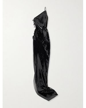 Rick Owens Taco Sequined Silk Gown - Black