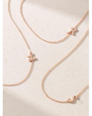 Anita Ko Initial Kette Aus 18 Karat Roségold Mit Diamanten - Natur