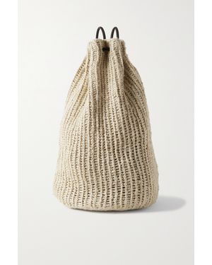 The Row Massimo Rucksack Aus Bast Mit Lederbesätzen - Mehrfarbig