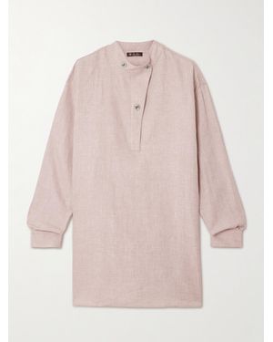 Loro Piana Linen, Wool And Silk-Blend Blouse - Pink