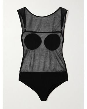 Jacquemus Platano Open-Back Knitted Bodysuit - Black