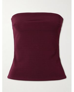Esse Studios Illi Strapless Stretch-Knit Top - Purple