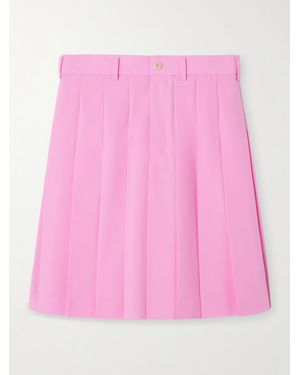 Comme des Garçons Midirock Aus Grain De Poudre Aus Wolle Mit Falten - Pink