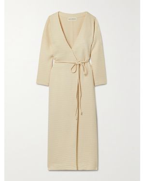 Mara Hoffman Robe Portefeuille En Coton Biologique Mélangé Texturé Tiffany - Neutre