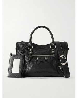 Balenciaga Le City Mittelgroße Schultertasche Aus Glanzleder - Schwarz