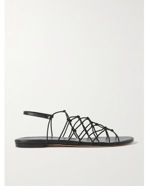 STAUD Gio Sandalen Aus Gummiband Und Leder Mit Knotendetails - Schwarz