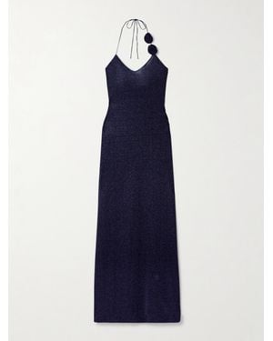 Oséree Lumière Neckholder-Maxikleid Aus Stretch-Strick - Blau