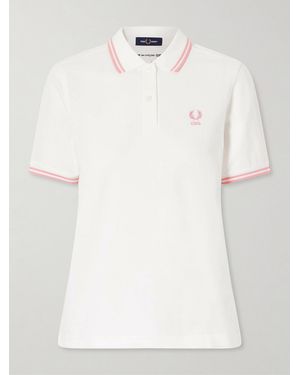 Comme des Garçons Logo-Embroidered Cotton Polo Shirt - White