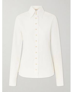 KHAITE Ivy Cotton-Poplin Shirt - White