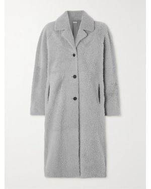 UTZON Cassidy Reversible Shearling Coat - Gray