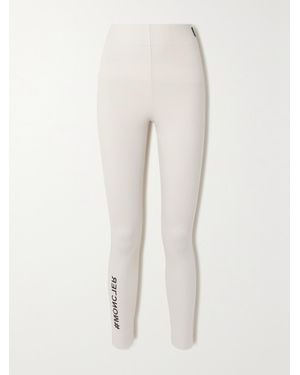Moncler Printed Stretch-Jersey Leggings - White