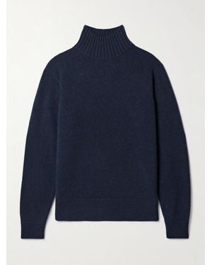 The Elder Statesman Cashmere Turtleneck Sweater - Blau