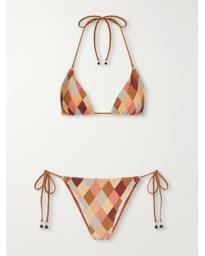 Zimmermann Echo Printed Bikini Set - Natural