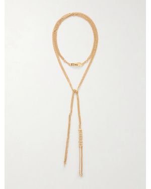Chloé Logo-Embellished-Tone Necklace - White