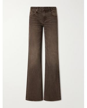 R13 Effie Low-Rise Straight-Leg Jeans - Brown