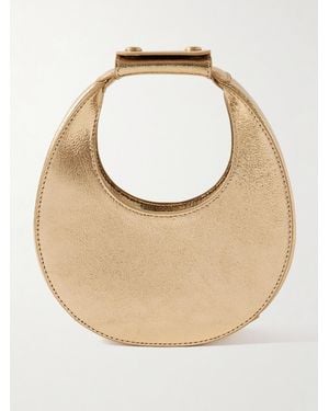 STAUD Goodnight Moon Tote Aus Metallic-Leder - Natur
