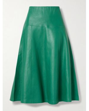 Cefinn Sierra Panelled Leather Midi Skirt - Green