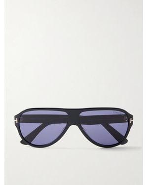 Tom Ford Samuele Aviator-Style Acetate Sunglasses - Blue