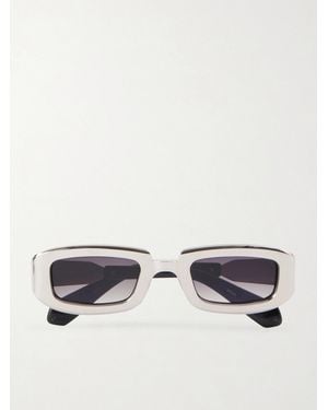 Jacques Marie Mage Ryder Rectangular-Frame Titanium Sunglasses - Metallic