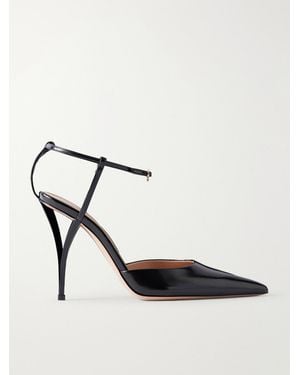 Gianvito Rossi Nuit 95 Patent-Leather Pumps - White