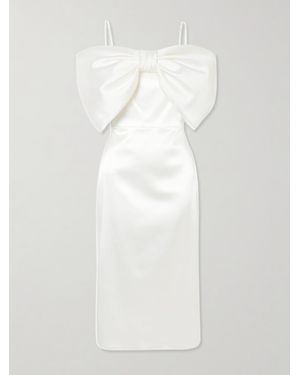 Halfpenny London Avery Midikleid Aus Duchesse-Satin Mit Stretch-Anteil Und Schleife - Weiß