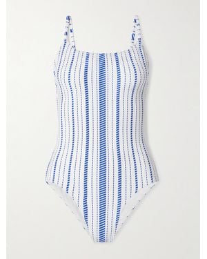lemlem Elene Striped Swimsuit - Blau