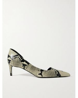 KHAITE Escarpins En Cuir Effet Serpent Jett - Métallisé