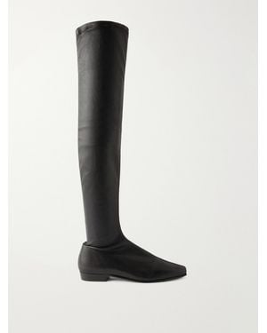 STAUD Keith Leather Boots - Black