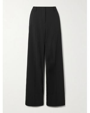 Jean Paul Gaultier Twill Wide-Leg Stirrup Trousers - Black