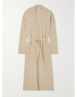 Max Mara Asbuurg Cardigan Aus Kaschmir Mit Bindegürtel - Natur