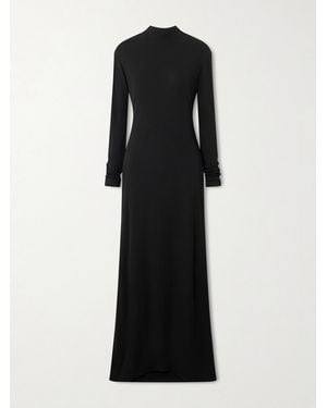 Tom Ford Open-Back Crepe-Jersey Gown - Black