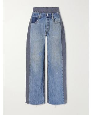 B Sides Double Waistband Rework Wide-Leg Jeans - Blue