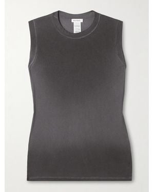Acne Studios Two-Tone Tiered Ribbed Stretch-Jersey Skirt in