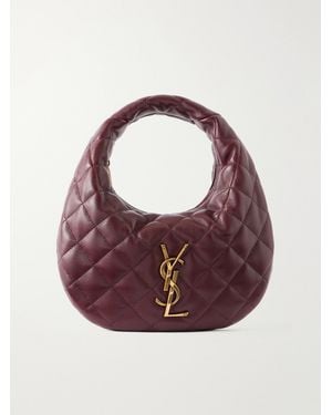 Saint Laurent Icare Matelassé Leather Tote - Pink