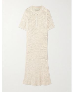 LIBEROWE Ollie Open-Knit Maxi Dress - White