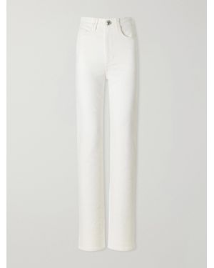 Aje. Morgan High-Rise Straight-Leg Jeans - White
