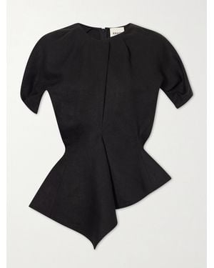 KHAITE Rumi Linen-Blend Blouse - Black