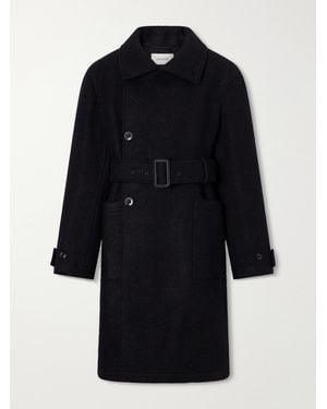 Lemaire Belted Alpaca And Wool-Blend Felt Coat - Blue
