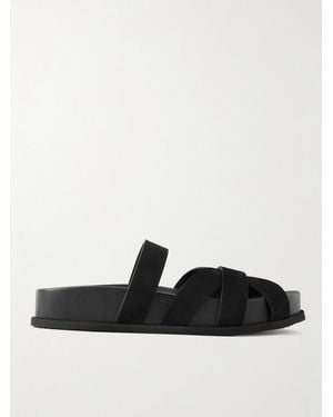 Neous Ibor Suede Slides - Black