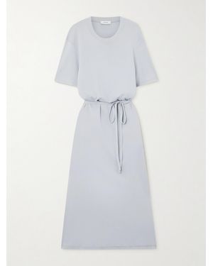 Lemaire Belted Cotton-Jersey Midi Dress - White