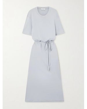 Lemaire Belted Cotton-Jersey Midi Dress - White