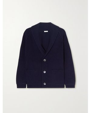 Eres Maxime Cardigan Aus Einer Gerippten Woll-Kaschmirmischung - Blau